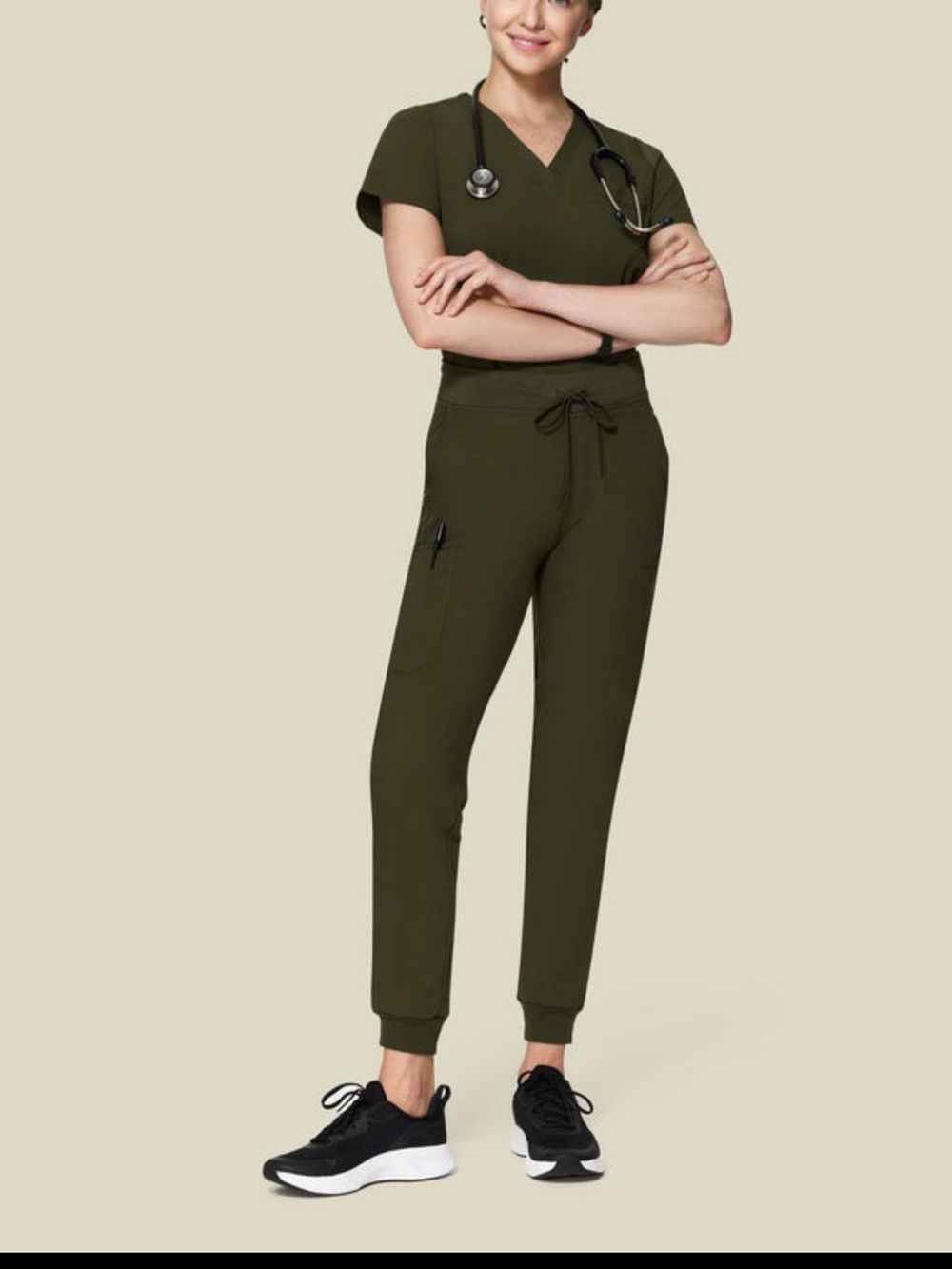 🦋 Mandala| Scrub Jogger Pants Olive Green Size Medium Cargo